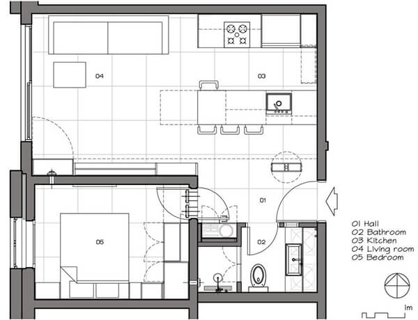 Well Arranged 44 Sqm Apartment for a Couple in Tel Aviv by XS Studio