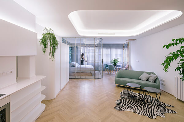 Three Luxury Apartments Divided by One Large Flat in Madrid