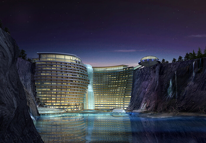 Magnificent “Deep Pit” Underwater Hotel in Shanghai