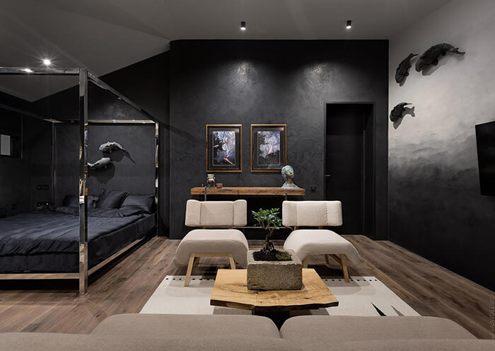 Wabi Sabi Apartment Combining Japanese and Ukrainian Tradition Together